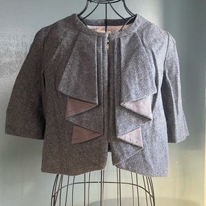 Elevenses - Anthro Cropped Grey Suit Coat